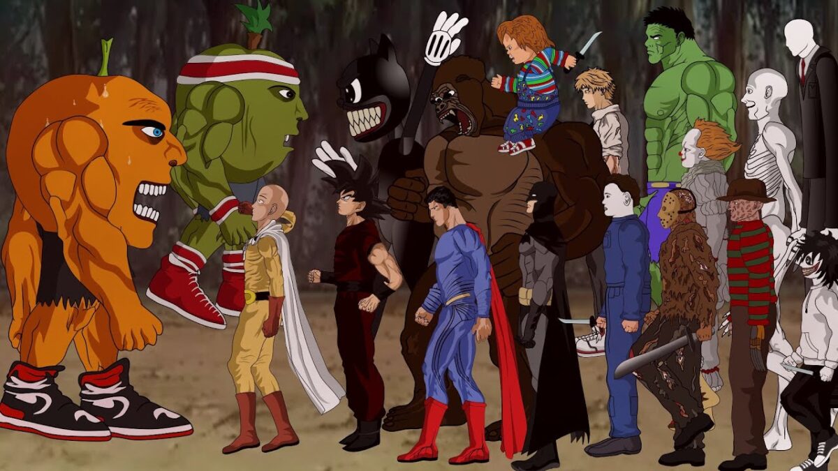 Goku -Saitama – Superman – Hulk – Batman – Cartoon Cat -Chucky VS  Udin Din Din Dun & Budi Di Di Dun