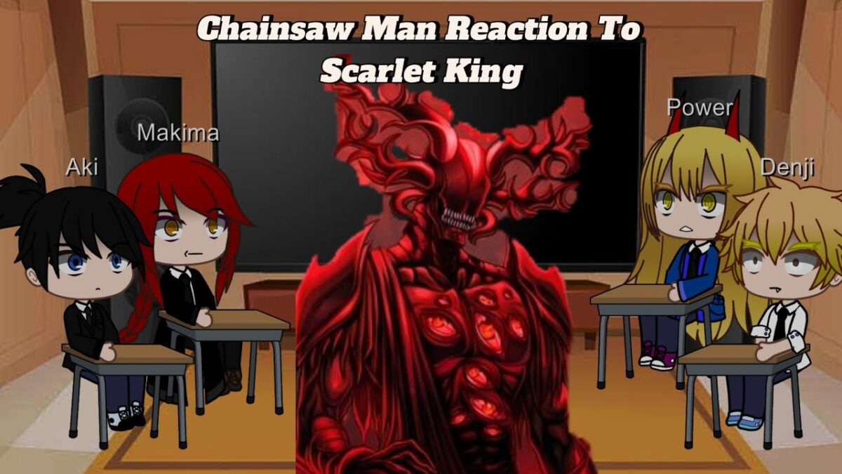 Chainsaw Man React To Scarlet King From SCP | Gacha Life Animation