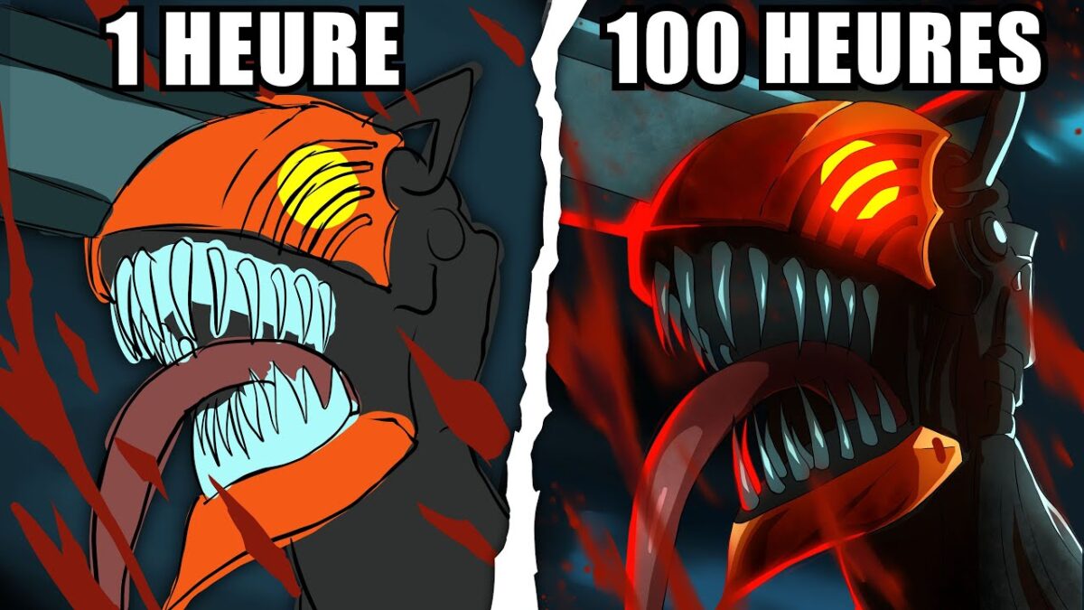 J’ai Animé CHAINSAW MAN en 1 Heure VS 100 Heures !