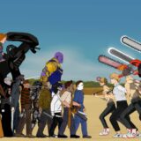 All CHAINSAW MAN, KATANA MAN Vs Thanos, It pennywise, Michael, Jason, Jeff,Freddy, Leatherface, Uber