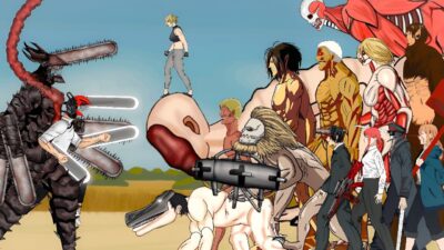 Devil Chainsaw Man vs All TItan Shifters | Makima, Aki ,Power, Gun Devil, Fox Devil, Katana Man +