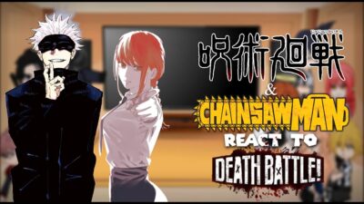 Jujutsu Kaisen and Chainsaw Man react to Gojo vs Makima Death Battle (+ edits)
