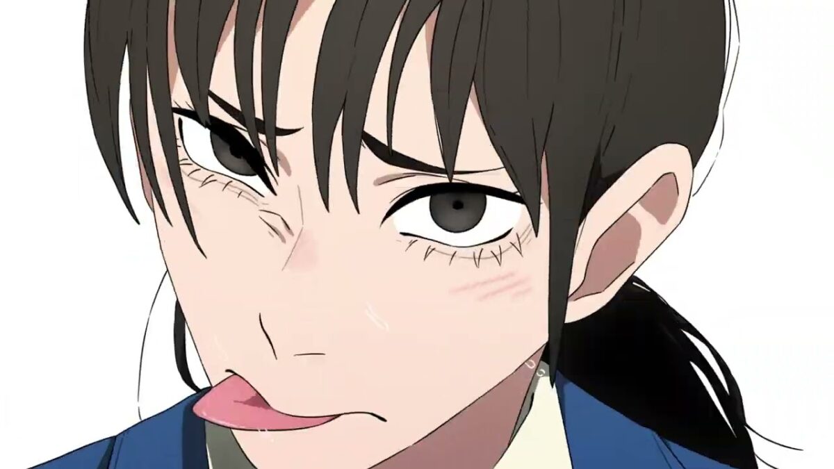 Asa Mitaka tongue out meme – Chainsawman