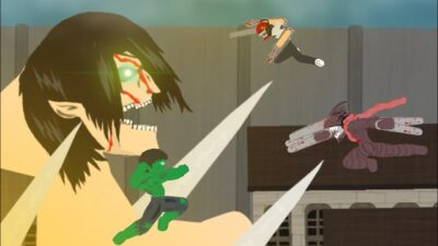 “CHAINSAW MAN” vs “EREN” and “HULK” Full video|| Dc2.