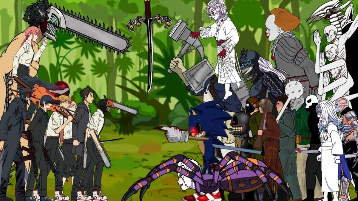 Chainsaw Man, Chainsaw Titan VS Darkness Devil, Rui, Cartoon Cat – Drawing Cartoon2