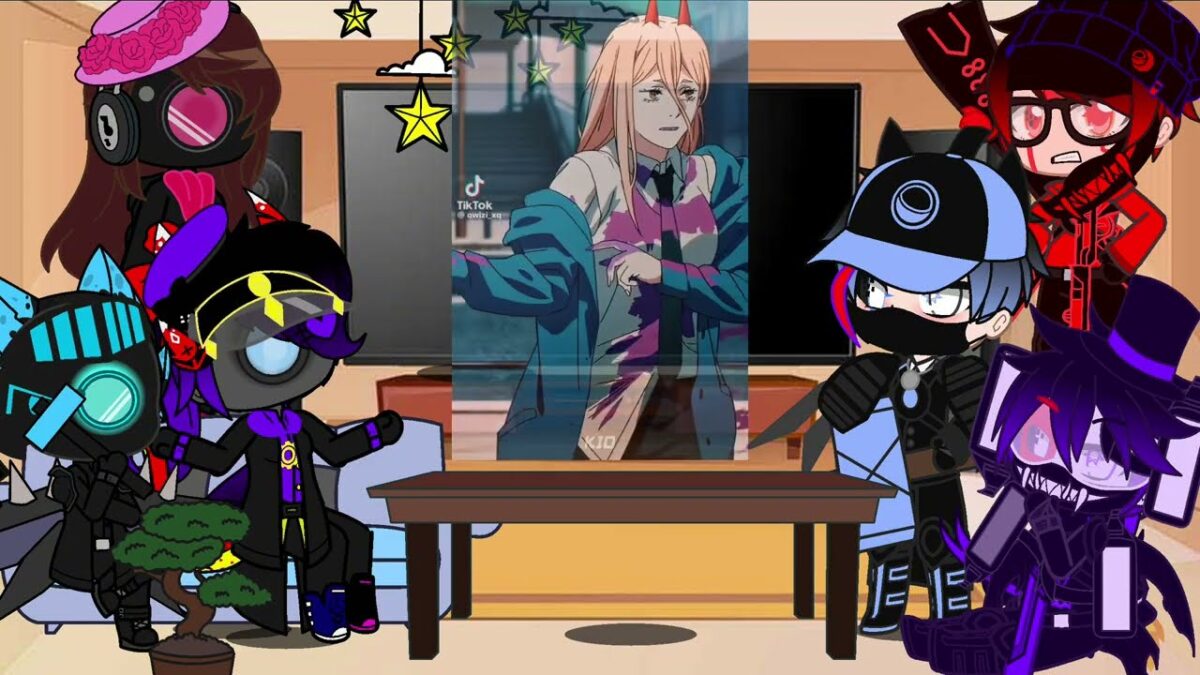 Skibidi toilet react to Power | Denji | Chainsaw man | Gacha life