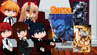 Special Division 4 react to Garou as a New Deamon || Chainsaw man || Gacha react 🇧🇷🇺🇸