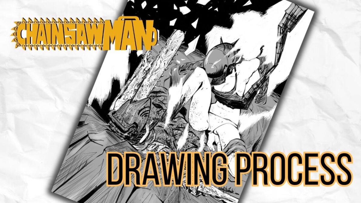 Chainsaw Man manga panel speeddrawing – Drawing Process