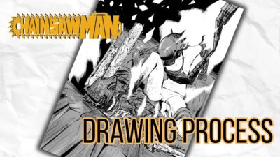 Chainsaw Man manga panel speeddrawing – Drawing Process