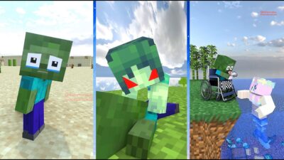 Monster School- Baby zombie fight with chainsaw man -song – Dynasty | Minecraft Mix #minecraft