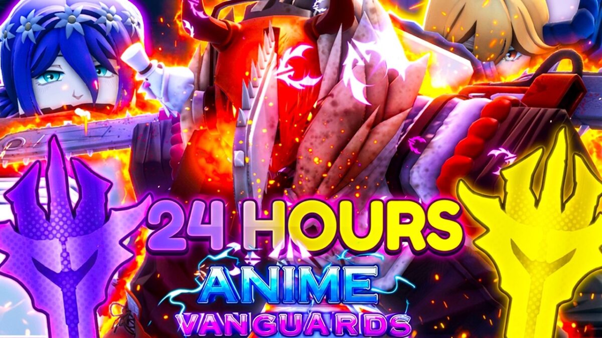 I Spent 24 HOURS in the *NEW* CHAINSAW MAN Update in Anime Vanguards Roblox!