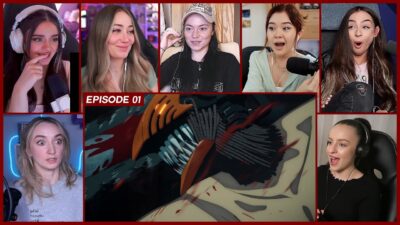 [GIRLS REACT] Denji’s Transformation | Chainsaw Man Ep 1 Girl Reaction Mashup