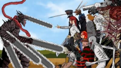 DEVIL CHAINSAW MAN vs Jason Voorhees Team, Makima Team, Stranger Things Team. Compilation Animation.