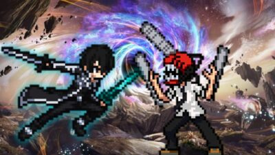 Kirito Stardust VS Chainsaw Man in Jump Force Mugen