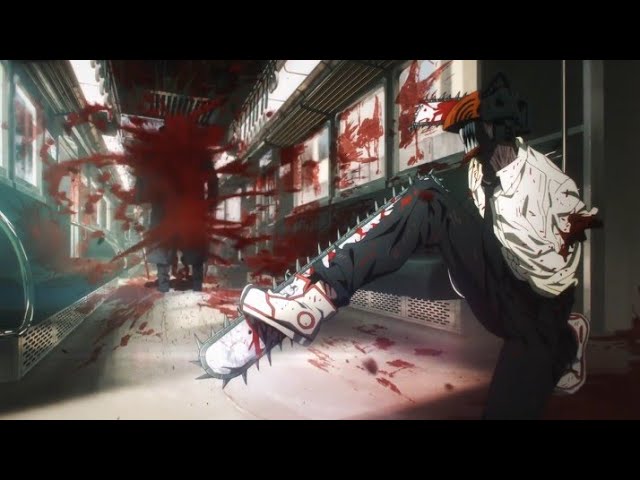 Chainsaw Man : Denji affronte Samurai Sword Dans un train et le découpe en deux