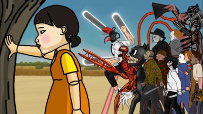 SQUID GAME vs Jason Voorhees Team, Chainsaw Man, Trevor Henderson Cat & More. Compilation Animation