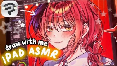 [FULL ASMR] Draw Makima🌹🎨: Full process🌧️ : IPAD : render : Rainy asmr☔️