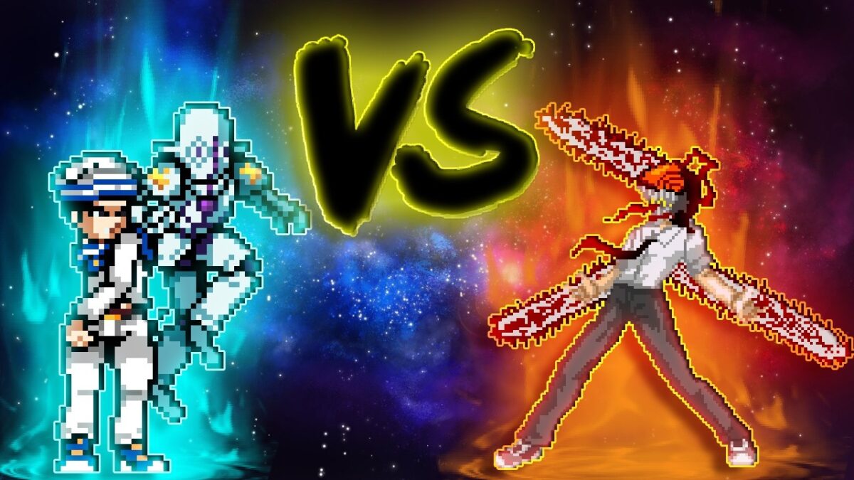 Josuke Gappy VS Denji/The Chainsaw Man (MUGEN Sprite Battle) Requested By@littlefoxtrestruenos1799