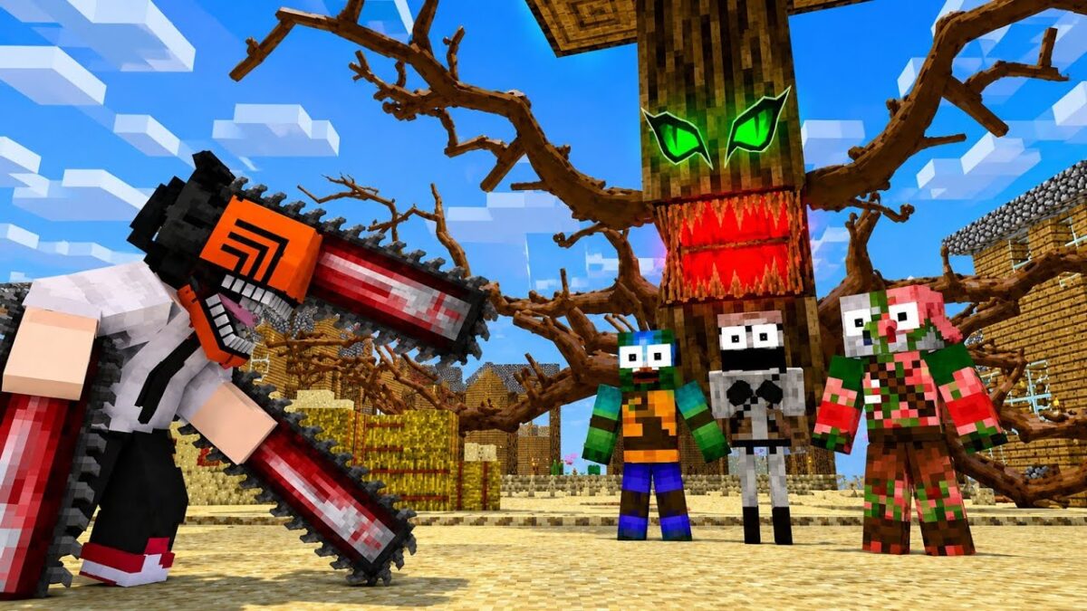 MC Animation Monster School: Chainsaw Man VS Treant | Academy Horror Challenge