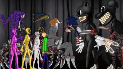 Cartoon cat,Chainsaw man,Sonic.exe,Cartoon dog vs Verity,Prototype,lily love braids,baldi,scp 096.