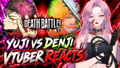 YOUTUBE TITLEVTuber REACTS to Yuji VS Denji (Jujutsu Kaisen VS Chainsaw Man) | DEATH BATTLE!